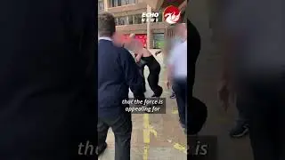 Women brawl outside court with one ragged by the hair as staff try to stop them