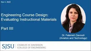 Engineering Course Design Series 3-4: Evaluating Instructional Materials