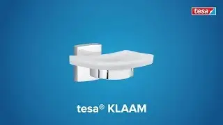 How to use the chromed, angular tesa&reg; Klaam shower soap dish