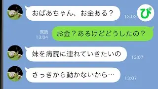 【LINE】孫「お金ちょうだい」突然、孫からline→理由を聞くと動かなくなった妹を病院に連れていくという…すぐに孫の元へ向かった私が見たのは…【スカッと修羅場】
