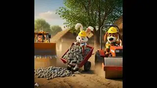 rabbit work 🥵 #shorts #cartoon #jcb #monkey #rabbit #dog #animals #cartoonforkids #aivideo #ytshorts