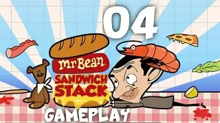 Mr Bean - Sandwich Stack Gameplay and walkthrough - Level 01to15 - By Good Catch Games - Part 4.