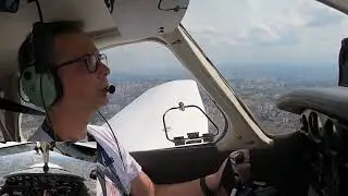 Aeroclube de São Paulo - Campo de Marte (saída 30D) a Atibaia (TGL pista 02), com fonia.