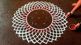 Diwali 2023 special big rangoli|5*3Deepavali Flowers kolam|diwali muggulu designs|Beautiful rangoli