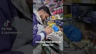 Android Touch Screen Installing in Honda City # Aziz Introduction