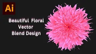 How to Create Floral Vector Blend Design in Illustrator l Adobe Illustrator l@SimpleofCreative