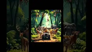 Boy Leads Jungle Animals in a Cinematic Wild Chase #shorts