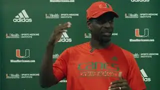 Miami Hurricanes WR coach Kevin Beard March 30