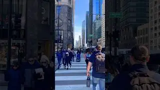 Walking in downtown Chicago, Illinois, USA , City of Chicago #usashorts #usatravel #windycity