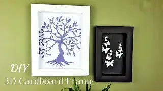 Make your own 3D Picture Frame in any size | DIY 3D Cardboard Picture Frame | DIY shadow box frame