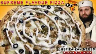 Chicken Supreme Pizza | How To Make Supreme Flavour Pizza | Pizza Recipe | Chef Faizan Naeem