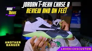 JORDAN CJ1 T REXX TRAVIS SCOTT CHASE B BLACK NIGHT SILVER REVIEW AND ON FEET!