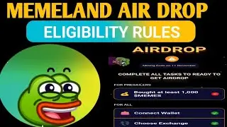 Memeland Withdrawal | Memeland Airdrop Claim | Memeland Token Price | Airdrop Farming new update