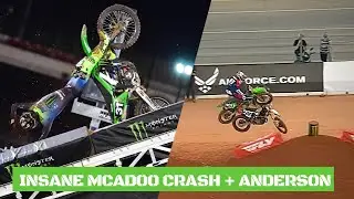 Mcadoo INSANE CRASH // Anderson Midair crash // Roczen Win Atlanta 2