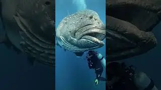 🔥 MONSTER FROM THE DEEP! 🌊 Diver Encounters a Colossal Grouper! 😲