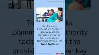 Karnataka PGCET 2022 answer key release || #pgcet2022 #entranceexam #shorts #latestupdate #mbatours