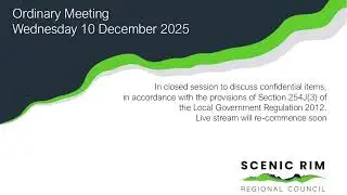 Scenic Rim Regional Council Ordinary Meeting 10 December 2025