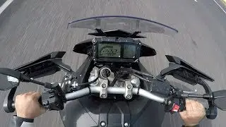 Yamaha MT-09 Tracer top speed and wobble test