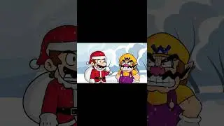 Wario Meets Santa Mario