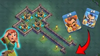 X-Bow Experiment (Builder Base) | 4 X-Bow VS 4 Troops Challenge | Clash Of Clans | WarVortexX