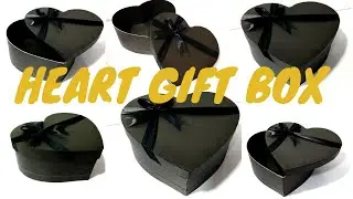 How To Make Heart Shaped Paper Gift Box Heart Box Diy Paper Craft Heart Box #shorts