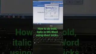 How to do bold, italic in MS Word using short tricks.#Computer #font #Shorts