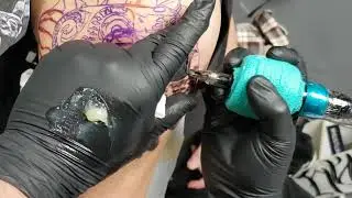 aztec serpent tattoo time-lapse