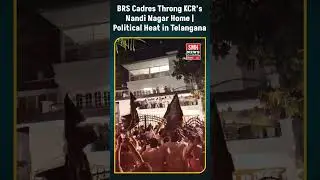 Exclusive Visuals 🚨 Massive Mobilisation for KCR | Police Struggle to Control Crowd #kcr #hyderabad
