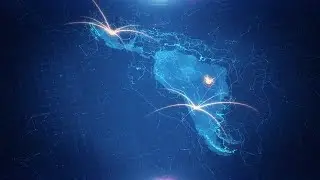 Latin America Map Connections Stock Motion Graphics