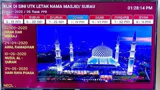 Preview Jam Solat TV HD utk Masjid Surau Pejabat