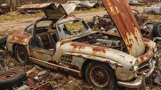ASMR Car Restoration  Abandoned Mercedes Benz 300 SL Gullwing Restored from Total Disrepair to Like