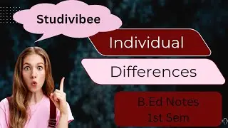 Individual Differences #bedfirstyear #notes #dssb #hptgt #ctet #emrs @MrBeast @MrBeastGaming #viral