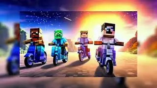 Minecraft Men on Motorcycles 8bit music. &mdash; Exciting Adventures in the World of Crafting. #minecraft