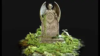 Gargoyle Demon RIP Statue Art Day Light #modelling #texturing #rendering #3d