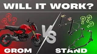 Honda Grom Stand Experiment: I Built 🛠️a Full-Size Motorcycle Stand for My Honda Grom (Risky?)🤯