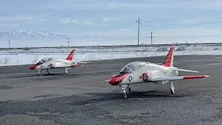 AF-Model T-45 Flight powered by Swiwin 80 Turbines.