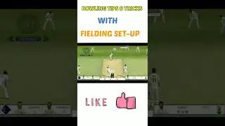 How to take wickets in real cricket 24 fielding setup #shorts