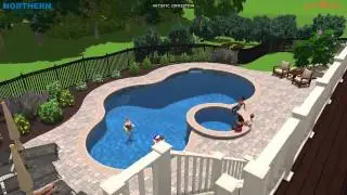 3D Swimming Pool Design - Hampton Falls, NH