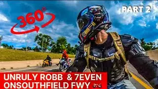 Detroit Bike Life in 360 - Southfield Freeway Part 2 | 4K | HD