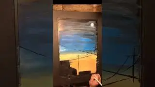 Night sky in the city #acrylicpainting #speedpaintingsexperience #citynightscape #painting