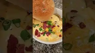 Cook with me 😘 loaded potato soup #subscribe #cooking #fyp #shorts #foodie #soup #delicious