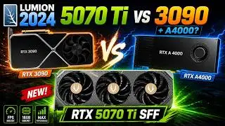 Lumion 2024 Performance Test: RTX 5070 TI SFF vs RTX 3090 vs RTX A4000