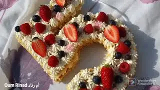 Number cake ou gâteau chiffre  كيك عيد ميلاد على شكل رقم 5 بطريقة سهلة ومبسطة