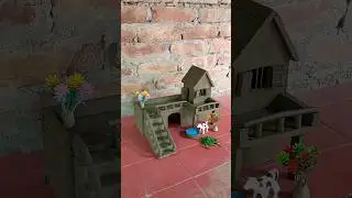 Beautiful miniature mud house making 🏠 || #clayhouse #mudhouse #craft