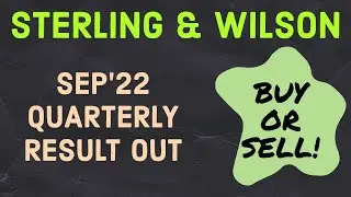 STERLING & WILSON FY'23 Q2 result || SWSOLAR latest news || Detailed analysis || Stock market