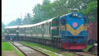 Inter-city Sundarban (Rake type LHB) Express led by WDM-3A Diesel Locomotive