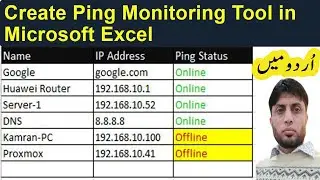 Create Ping Monitoring Tool in Microsoft Excel | How to Create Ping Monitoring Tools with Excel