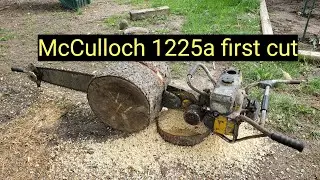 McCulloch 1225a two man chainsaw cutting