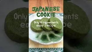 🍵 Japanese-style matcha cookies made with only 4 ingredients.
