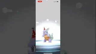 Shiny Party Hat Blastoise Dex Evolution (Pok&eacute;mon GO 7th Anniversary Event)